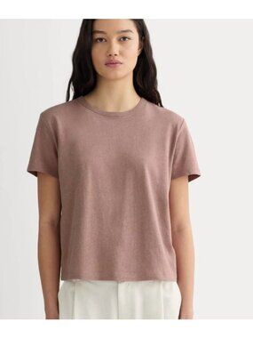Everlane The Box-Cut Tee in Cotton Linen Women's Size Medium Rose Dusk NWT!